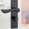 Black Finish Door Handle Complete Lock Set Door Lock Interior And Exterior Use And The Key Has Only Single Side