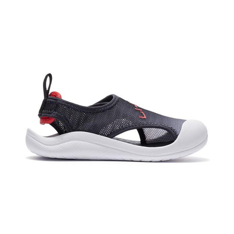 Li Ning Kids Durable Comfortable Sandals Kids Footwear Black Red YKKQ018-19