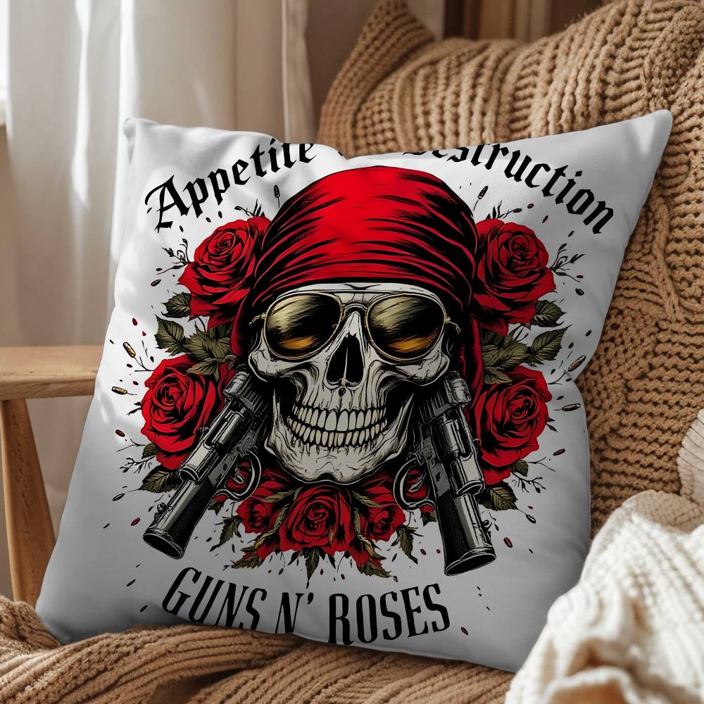 band Guns N Roses Appetite GNR pillow cover living room sofa cushion cover bedroom room bed pillow cover home decoration