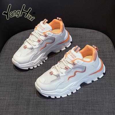 Color Matching Mesh Breathable Comfortable Casual Sneakers 2024 Fashion Anti-slip Wear Resistance Sprots Platform Shoes Spring