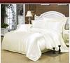 Duvet Cover Solid Silk and Soy Protein Fiber Fitted White 4-Piece Set, Double, Color, (Duvet Cover, Sheet, Pillowcases), [Used]