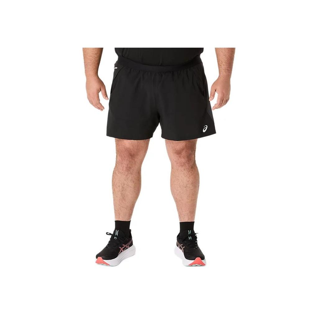 New Asics Men Running Sports Shorts Men's Black/Gray 2011D247-001