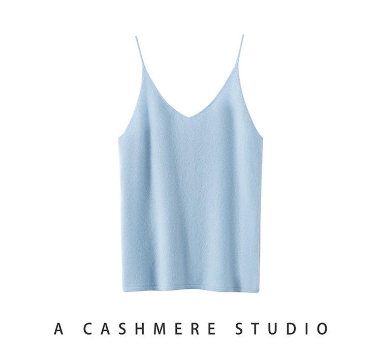 Women's Cashmere V-Neck Sweater Vest - Autumn/Winter Style