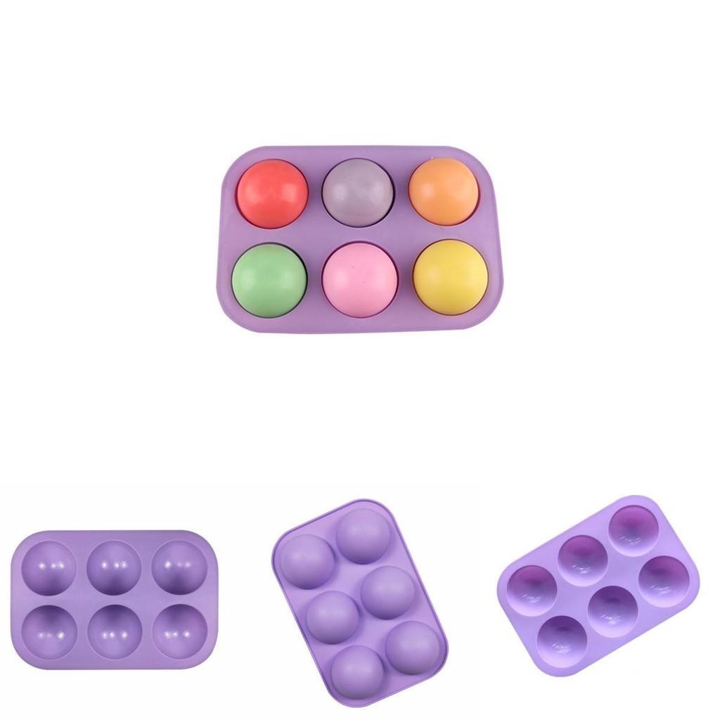 Premium 3D 6-Loch Halbkugel Silikon Schokoladenform für kreative Kuchenbackfreuden