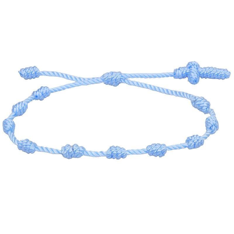 10 Knots Red Black String Bracelet for Woman Men Lucky Amulet Handmade Rope Bracelets Friendship Couple Wristband