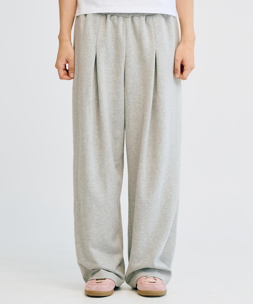 TAKEASY Essential Wide Sweatpants (Melange Grey)