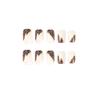 24 Pieces Wear Nail White Purple Smudge Gold Foil Manicure Patch Wear Nail Fake Nail Manicure Press On Nails
