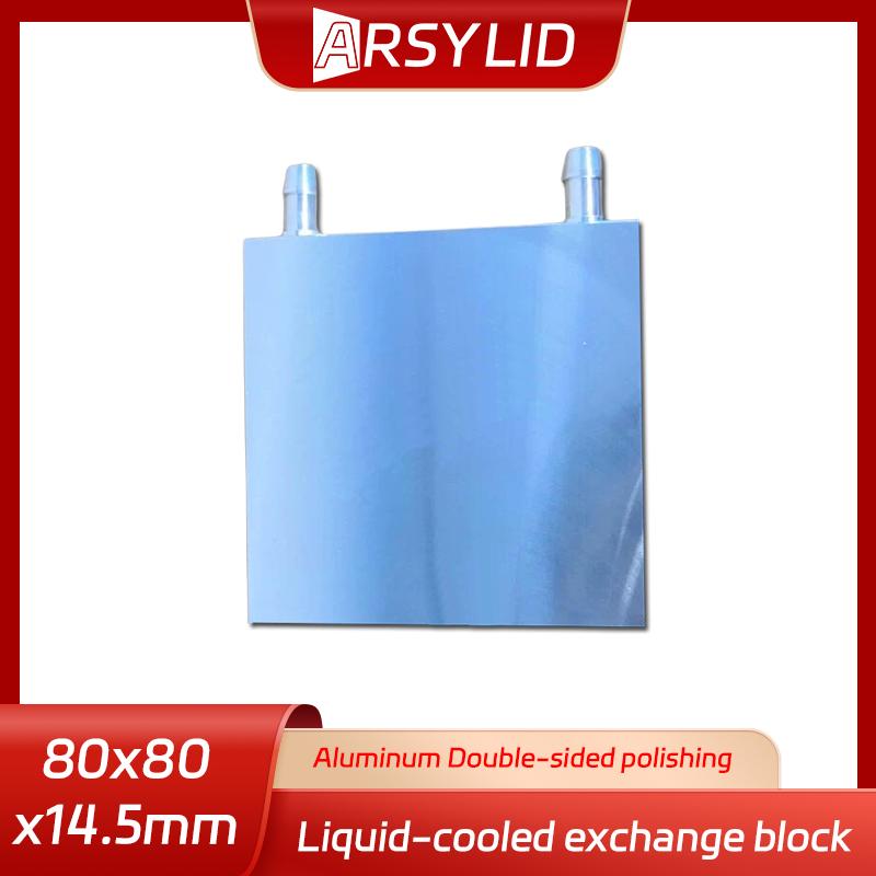 80x80x15mm Water-cooled Exchanger Aluminium Water Cooling Waterblock Heatsink Block Liquid Cold For CPU GPU 120mm 160mm 200mm 80x80x14.5cm