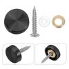 10Set Mirror Screws with Caps Stainless Steel Mirror Decorative Flush Mount for Glass Furniture Fasteners Cabinet Wardrobe Wall