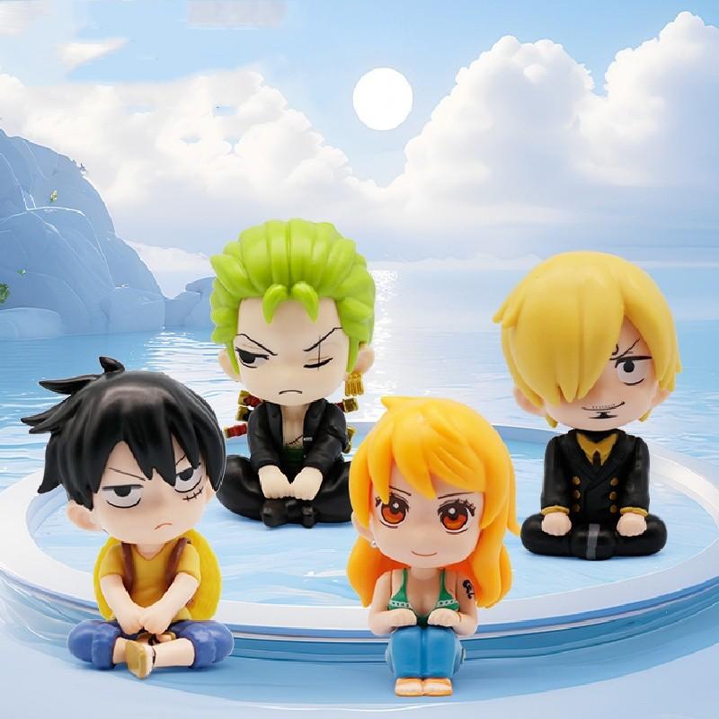 Piece One Luffy Sanji Nami Zoro Action Figure Anime Kawaii Pvc Model Decor Doll