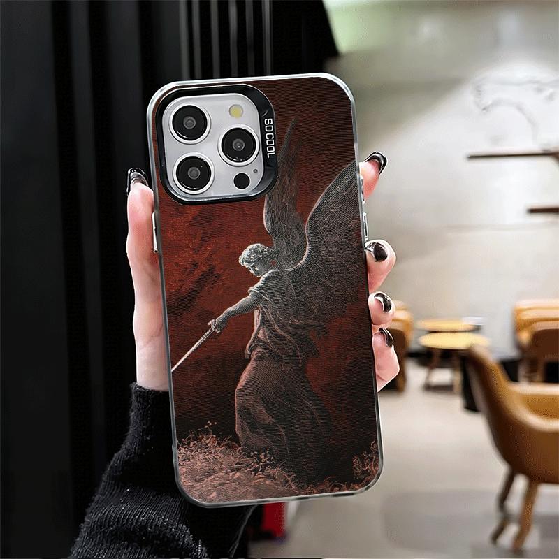 Archangel Michael Aesthetics Shockproof Phone Case for iPhone 17 Air 16 16E 15 Pro Max 14 Plus 13 Mini 12 Back Cover Anti Fall F