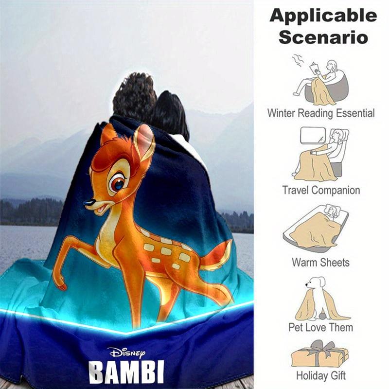 1pc, Bambi Deer Print Blanket Home Decor, Couch Throw, Outdoor Blanket, Gift for Friends, Coverlet Suitable for Bedroom