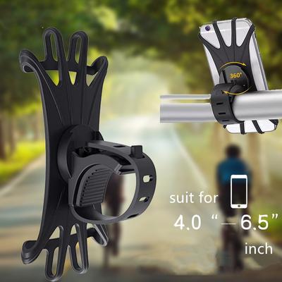 Suporte de telefone de silicone para bicicleta 360 graus giratório para suportes de telefone de mountain bike acessórios de mountain bike acessórios de ciclismo