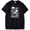 Eat Sleep Dive Repeat Design Cotton Camiseta Homme High Quality Humor T Shirt Eu Size 100