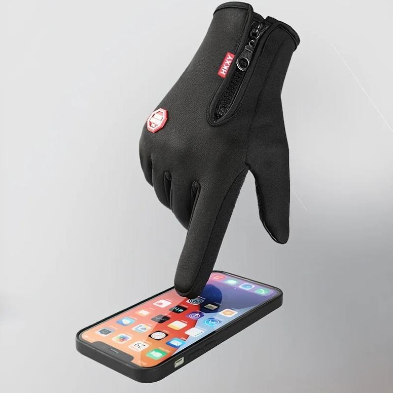 Outdoor Cycling Gloves, Sports Skiing And Mountaineering Gloves, Autumn And Winter Touch Screen Anti Slip, Waterproof, Windproof, Fleece Insulation