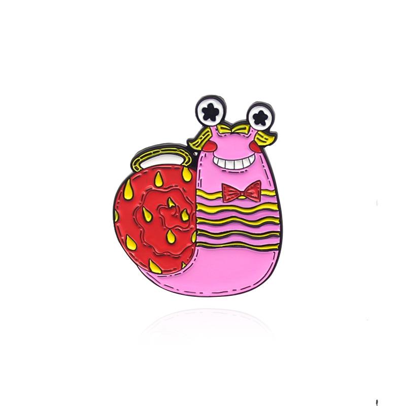 Adorable Pink Snail Cartoon Brooch - Creative & Fun Accessory