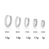 Cao Shi Korean Zircon Diamond Earrings - Simple, Fresh, Round Ear Buckle for Women