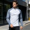 Men’s Active Quick Dry Summer Wear Casual Long Sleeve Shirts Half-zip