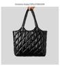 Women's Large Capacity Quilted Nylon Tote Bag for Autumn and Winter