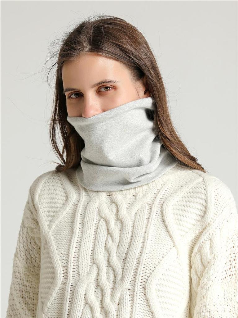 Wszechstronny bawełniany snood w jednolitym kolorze: Miękkie, Bez podszewki, Wysoki dekolt Kolory cukierkowe w stylu koreańskim