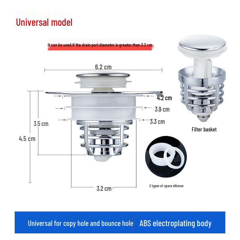 Stainless Steel Anti-Odor Pop-Up Basin Drain Stopper