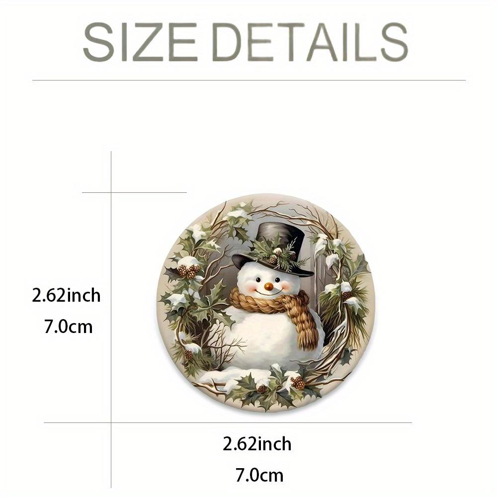 Circular Snowman Ornament. A Festive Gift & Decor for Tree, Yard, and Garden.