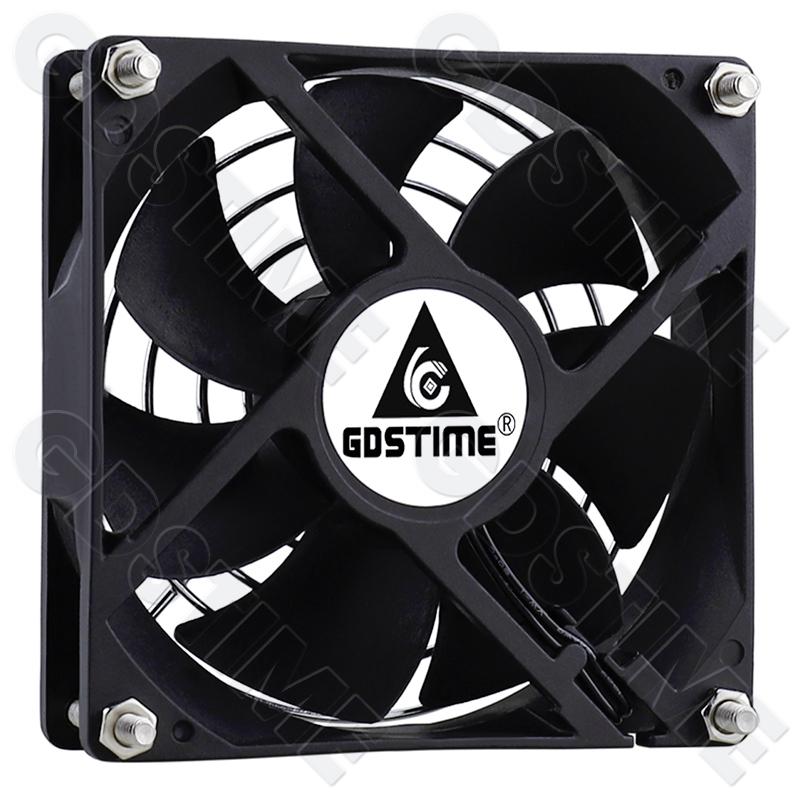 

1Pcs Gdstime EC Axial Fan 60mm 80mm 90mm 120mm PC Dual Ball Brushless Fan Cooler AC 110V 120V 220V 230V 240V Computer Case Fan 6025 Hydraulic чёрный