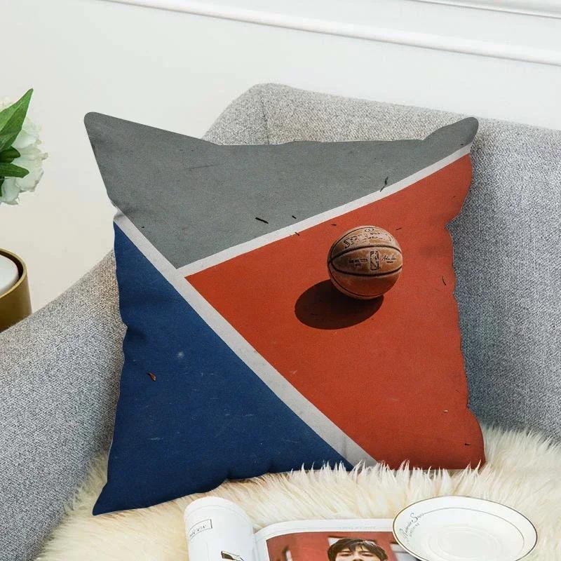Cushion Cover Basketball Soccer   Bed Pillow Car Sofa Pillowcase