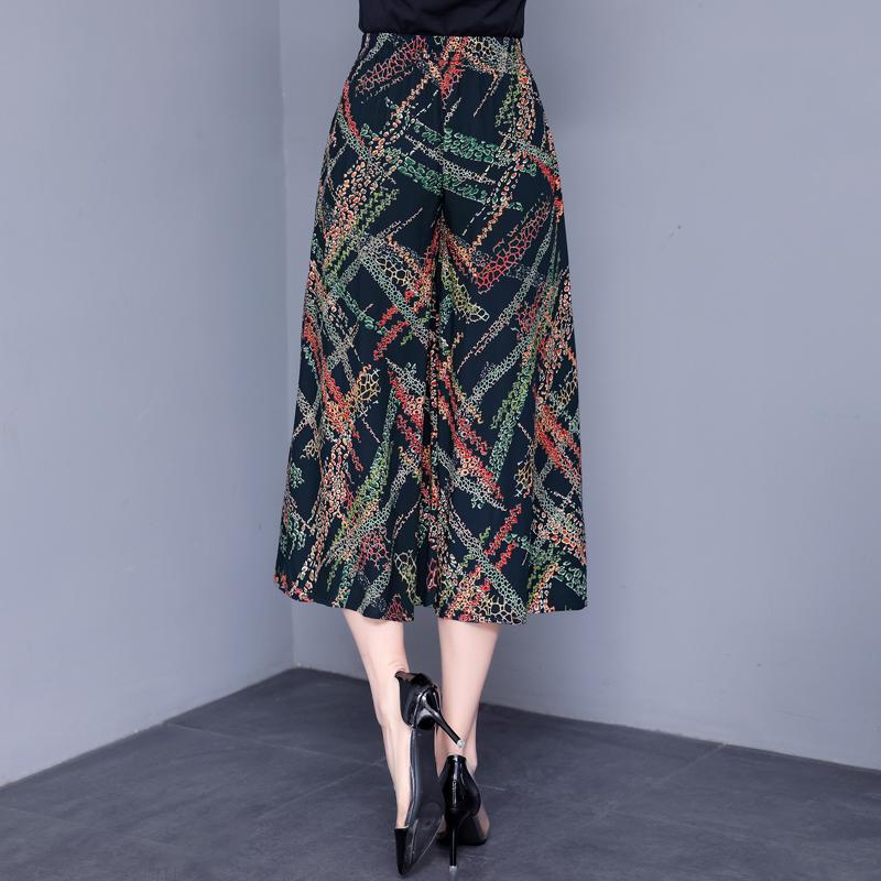 Hohe Taille Breite Bein Hosen Frauen Sommer Plus Größe Casual Lose Vintage Elastische Taille Oversize Hosen
