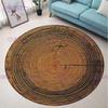 Farmhouse Rustic Tree Rings Rustic Area Rug Round Circle Carpet Livingroom Bedroom Floor Mats for Bathroom Modern Home Decor