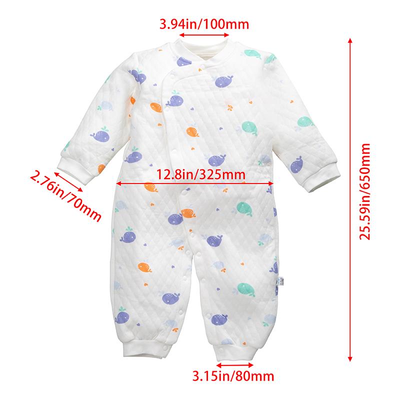 Infant Fall Winter Warm Thick Plush Boy Girl Baby Cotton Warm Rompers
