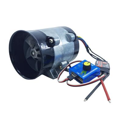 Metal kanallı fan İç rotor DC fırçasız motor 380W 7.4V-16.8V Yüksek hızlı Türbinli fan Çekiş fanı Rüzgarla çalışan hovercraft Modifiye edilmiş