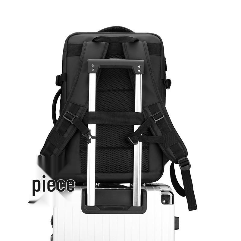 Men's Fashionable 17-Inch Laptop Travel Backpack - Business Commuter, High-End Feel, Large Capacity Double Shoulder Bag