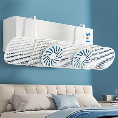 Wall-Mounted Air Conditioner Wind Deflector, Retractable, Windproof, No Power Needed, Decorative And Durable for Cooling/Heating Air Circulation