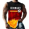 Men's Sleeveless Tank Top Germany Print Casual Sports Loose Fit Muscle Shirt Summer Gym Workout Vest