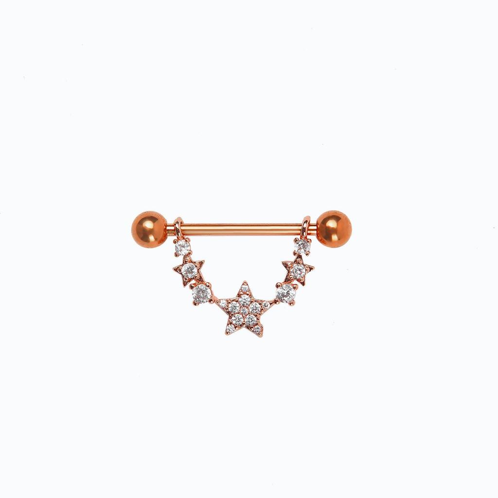 U-shaped Rhinestone Nipple Ring - Geometric Erotic Women's Body Piercing Jewelry