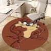 Diavolo della Tasmania, Tappetino sedia Looney Tunes, Tappeto rotondo, Tappeto per ufficio, Lavabile in lavatrice, Antiscivolo, Adatto per Soggiorni, Camere da letto