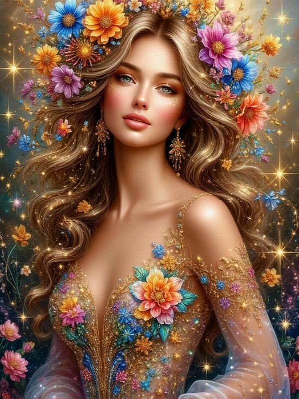 Diamond Painting New Collection Sexy Women Flower Diy Full Rhinestone Embroidery Girl Mosaic Cross Stitch Kits Wall Decor