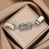 Retro Sweater Shawl Clip With  Studded Alloy Scarf Buckle Anti Exposure Buckle Collar Scarf Cardigan Connecting Buckle
