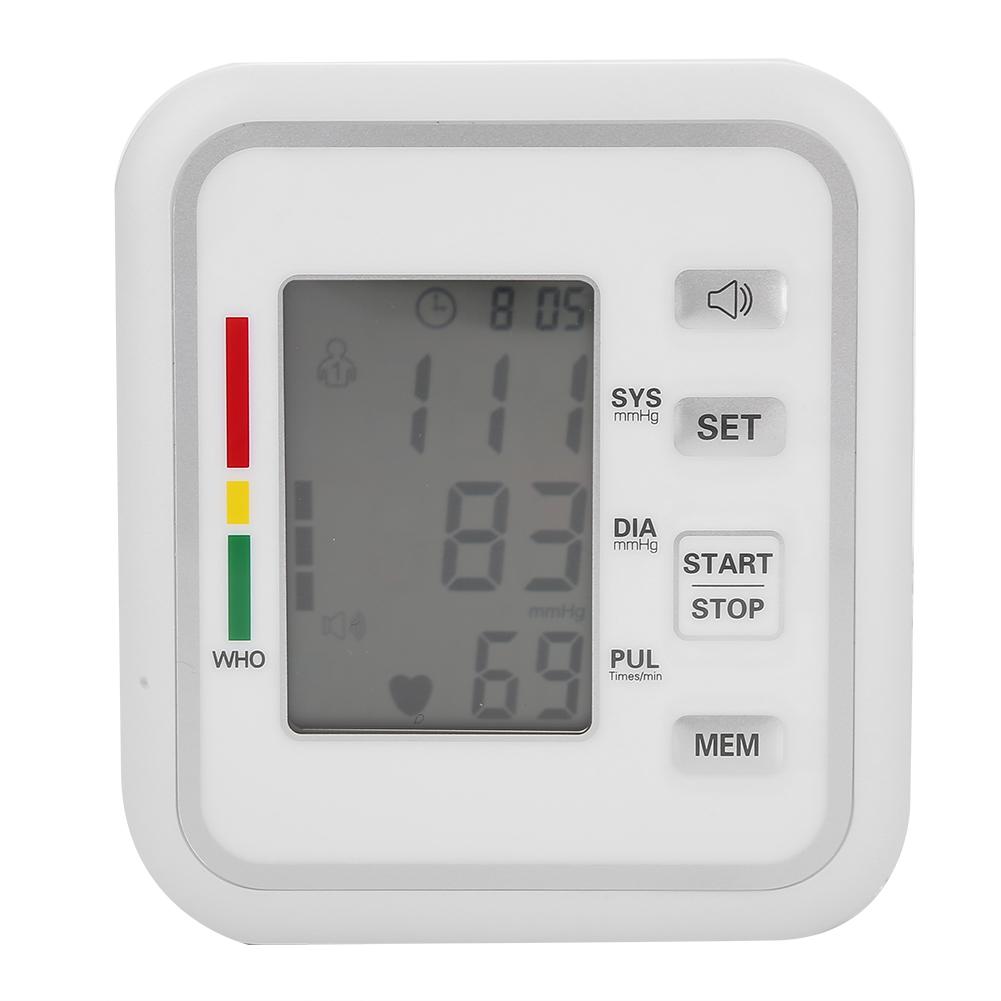 Arm Blood Pressure Monitor LCD Digital Display Voice Broadcast Blood Pressure Gauge Armband 22-32cm