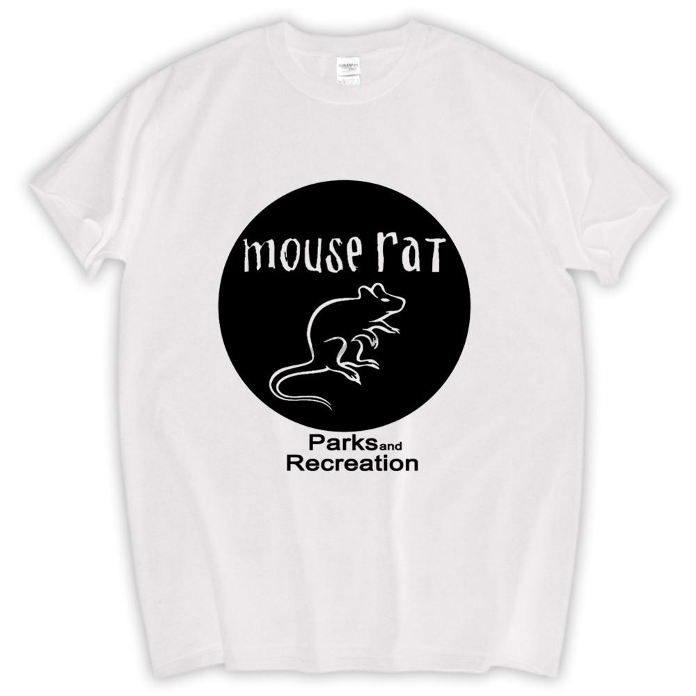 Parks And Recreation Maus Rat Lizenzierte Herren T-Shirts Baumwolle Oberteile Marke Sommer T-Shirts
