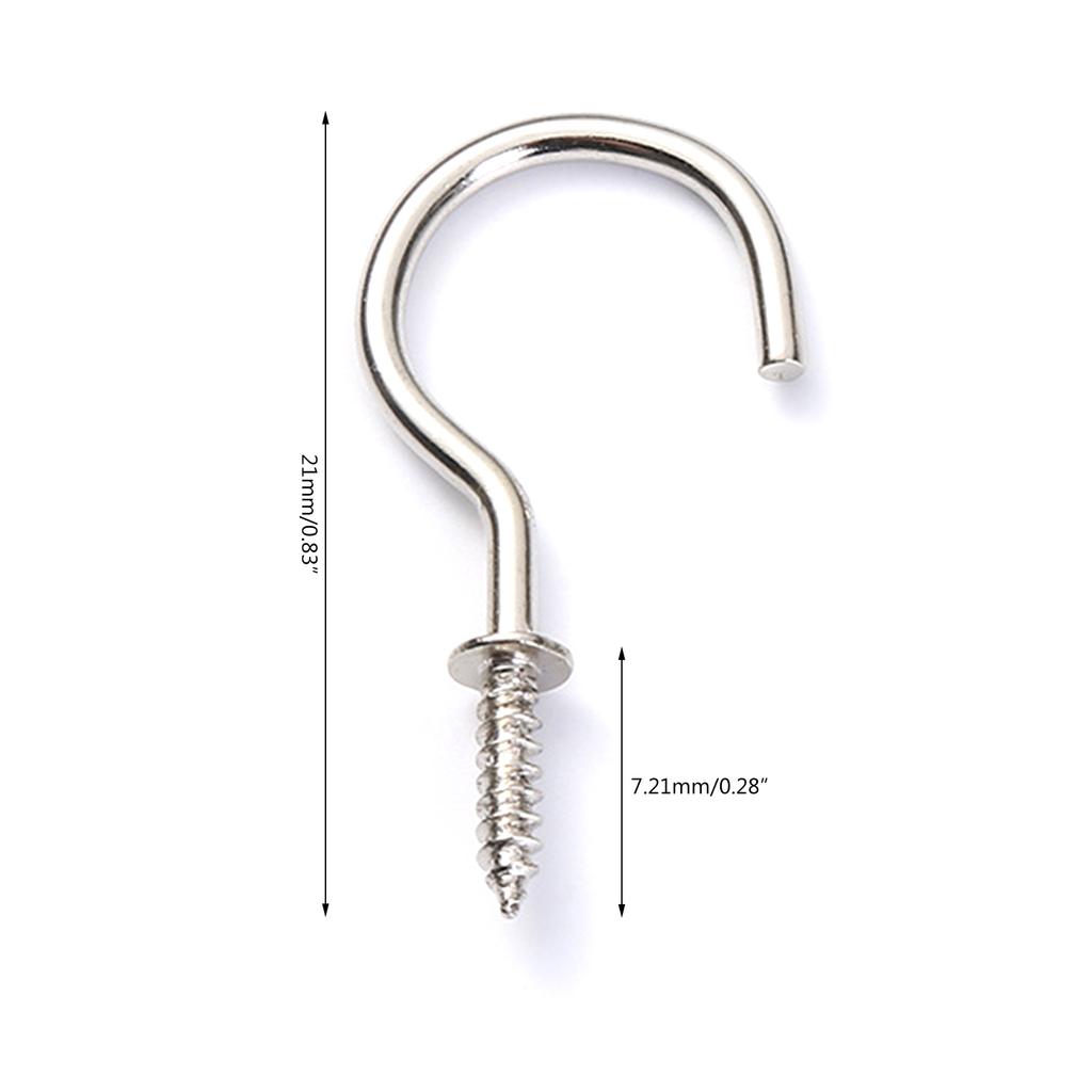 Bulk Pack of 100 Eye Screw Ceiling Hooks Small Screw Hooks Mini Screw for Wood Screw in Hooks for Art Decorations Key