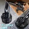 Coollooda Motorcycle Side Stand Plate Pad End Wide Type Universal Side Stand Extension Bracket Part with Mounting Included for Plate/Kickstand [Alloy,