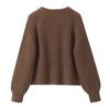 Women's 2024 Autumn Bubble Sleeve Knit Cardigan - Euro-America Style