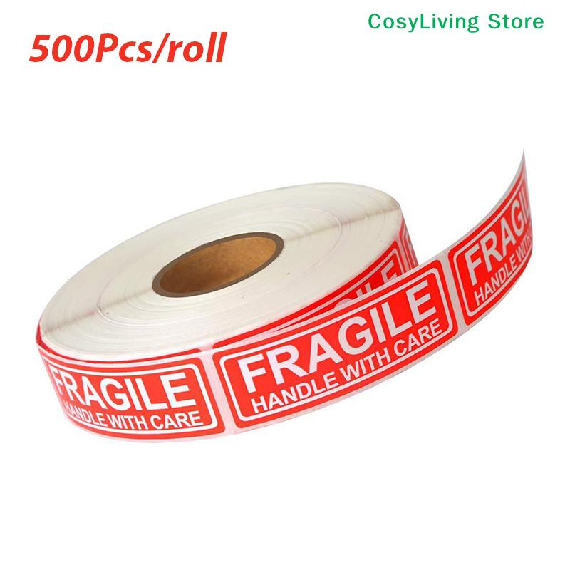 500Pcs/Roll DIY Fragile Stickers The Goods Please Handle With Care Warning Labels Supplies