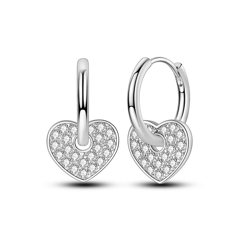 Love Heart Romantic Lock&Key Earrings for Women Girls Trendy Fashion Jewelry High Quality Dainty Elegant Gift