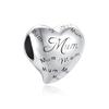 Copper Metal Heart, Father, Mother, Wife, Sisters, Brother Bead Components Ideal Designed For Authentic Original Bracelet High Quality Fine Jewelry