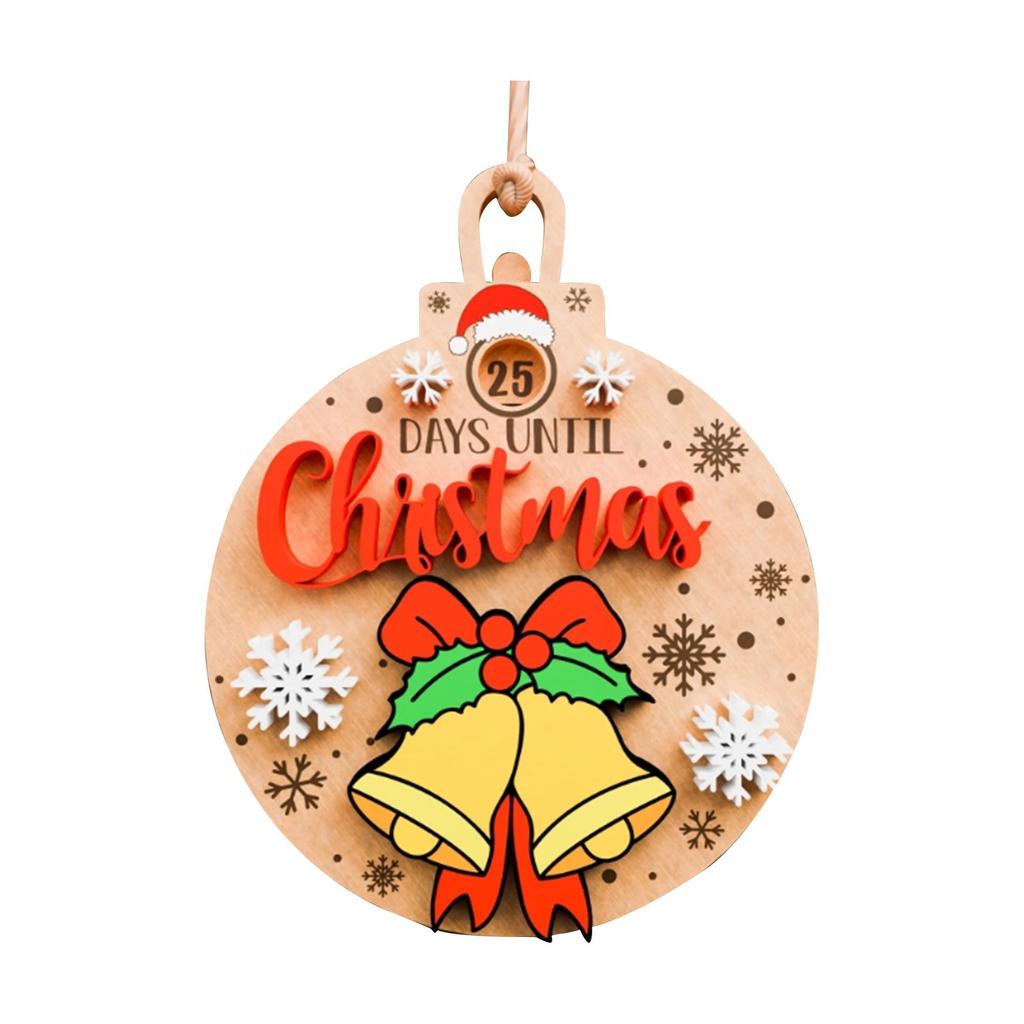 Christmas Countdown Activity Pendant Decoration 3D Style Wreath Countdown Festival Pendant