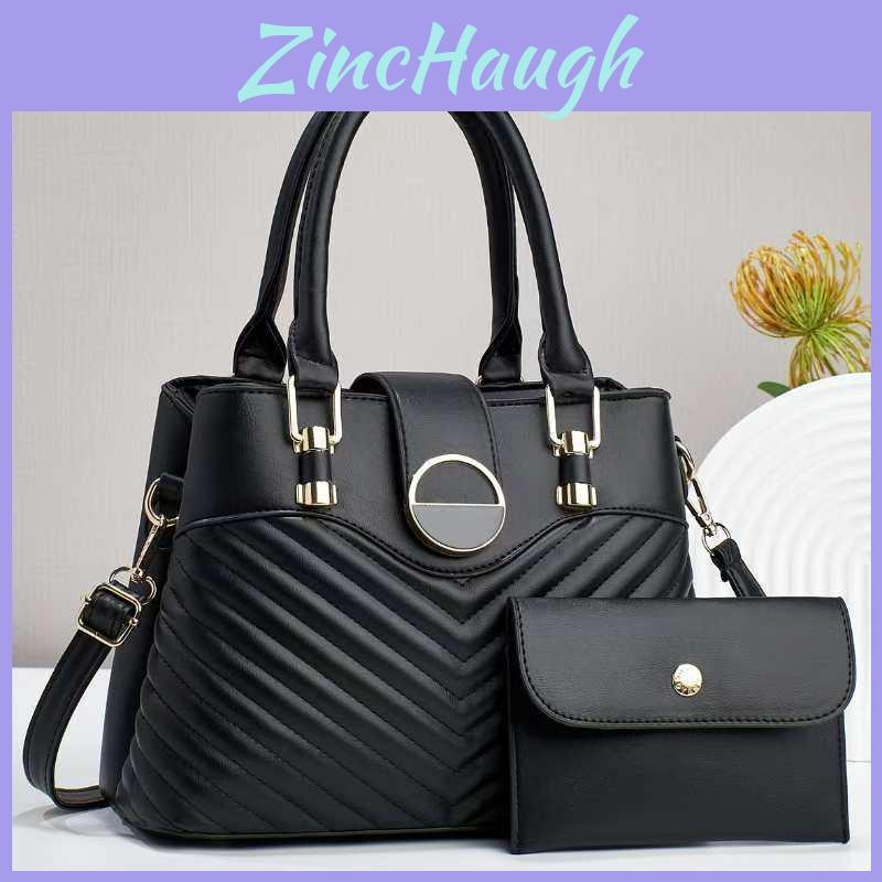 Pu Minimalist Tote Bag For Women With Large Capacity And Zipper Closure For Daily Use