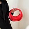 Acrylic Women Bags Luxury Crescent Moon Handbags New Fashion Personality Handbag Suitcase Makeup Dinner Bag Home Decoration